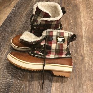 Sorel Tivoli Plaid Waterproof Insulated Boots
